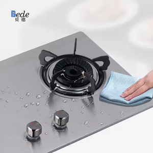 Dual-sử dụng thép không gỉ Countertop bếp Bếp Hai đầu đốt LPG khí tự nhiên tương thích Tempered Glass bảng cho RV hộ gia đình - Product Image 4