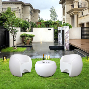 Sofá Silla Semicircular para Exteriores, Impermeable, <span class=keywords><strong>de</strong></span> Plástico PE Blanco, Sofá Individual para Piscina, Muebles <span class=keywords><strong>de</strong></span> Exterior, Silla para Bodas, Silla para Cafetería, Bar, Cafetería - Product Image 1