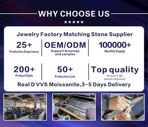 อัญมณีหลวมมอสซาไนต์ตัดเพชรหลายสี - Product Image 6