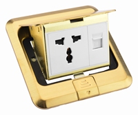 Prise de sol escamotable étanche JD03 de haute qualité, multi-standards, pour bureau et centre commercial, norme britannique