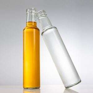 Bouteille en verre cylindrique de 275 ml à prix avantageux pour huile de cuisson, sauce chili, <span class=keywords><strong>vinaigre</strong></span>, miel, assaisonnement, huile d'olive – Fabrication chinoise sur mesure - Product Image 1