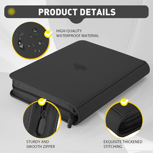 Classeur à fermeture éclair pour cartes à collectionner Custom Vault X 9 poches, 360 cartes, 20 pages à chargement latéral, dossier pour jeux de collection - Product Image 5