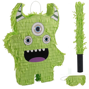 Ensemble <span class=keywords><strong>de</strong></span> <span class=keywords><strong>Pinata</strong></span> d'Halloween avec bâton <span class=keywords><strong>de</strong></span> <span class=keywords><strong>Pinata</strong></span> avec les yeux bandés et confettis Grand Monstre <span class=keywords><strong>Pinata</strong></span> Thème Monster Party Supplies - Product Image 4