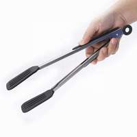 Pinzas de Silicona Premium para Parrilla, Pinzas de Acero Inoxidable para Barbacoa, Camping, Pasta y Alimentos
