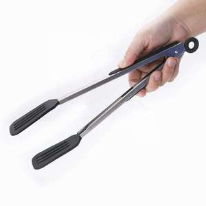 Pinces de cuisine en silicone personnalisées de qualité supérieure, pinces à barbecue en acier inoxydable, pinces à pâtes pour le camping - Product Image 3