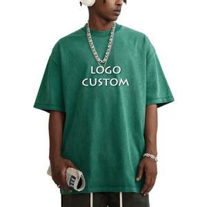 2025 alta calidad 270G algodón Vintage lavado hombres camiseta calle Casual gota hombro media manga suelta hombres camisetas - Product Image 6