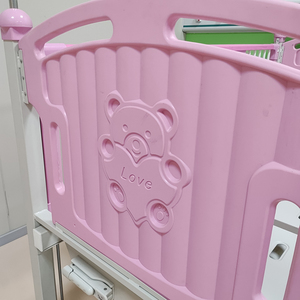 ISO certificato rosa metallo acciaio per bambini letto di cura del paziente con 3 anni di garanzia materiale ABS per ospedali - Product Image 6
