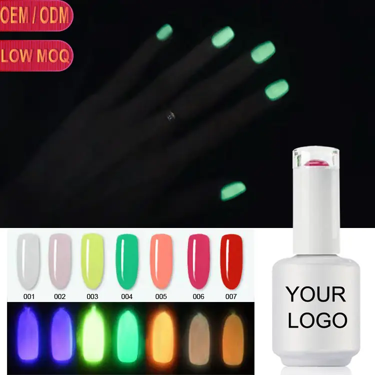 Niet-Toxisch Lichtgevende Nachtgloed In De Donkere Lichtgevende Fluorescerende Uv-Polish Pigmentvernis Neon Nail Art Gellak