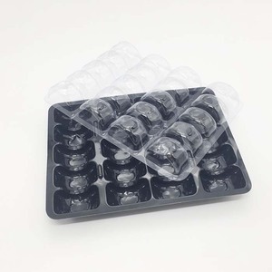 Custom16 khoang khay nhựa chèn Macaron đen vỉ Macaron bao bì với nắp - Product Image 2