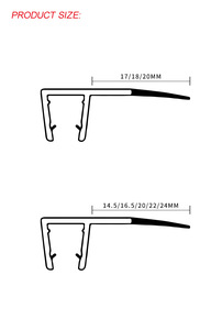 F-Shape Frameless Modern Shower <strong>Door</strong> Seal <strong>Strip</strong> H04-304AA Waterproof PVC for Shower Room Glass <strong>Door</strong> - Product Image 3