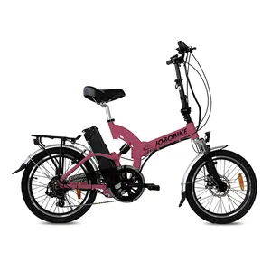 Shimano-Bicicleta eléctrica Plegable de 7 velocidades, bici Plegable, doble suspensión, para viaje, con descarga trasera