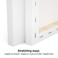 Toile tendue en coton professionnelle SINOART sur mesure 380g, grande toile blanche vierge OEM pour peinture à l'huile et acrylique