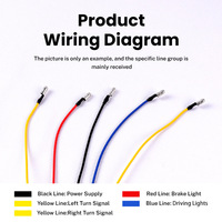 Yosovlamp, luces traseras LED modificadas Retro para motocicleta nueva, función de dirección de freno de vehículo eléctrico, Compatible con Tiida Versa Golf