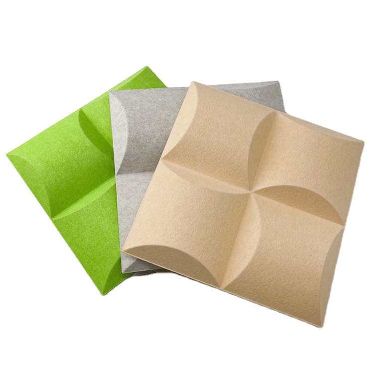 Декоративная Звукоизоляционная Панель 3D, акустическая панель из полиэфирного волокна для внутренней стены