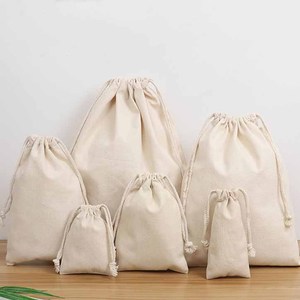Sac <span class=keywords><strong>à</strong></span> <span class=keywords><strong>linge</strong></span> en coton 100% écologique avec cordon de serrage pour le rangement - Product Image 2