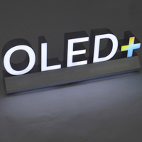 Enseigne de table personnalisée en acrylique Enseigne lumineuse à LED Enseigne lumineuse à LED 3d en métal de bureau Lettres lumineuses Boîtes lumineuses Enseignes électroniques