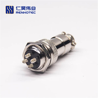Conector de aviación GX12 GX16 GX25 GX30, 4 pines, macho, recto, hembra, tipo estándar
