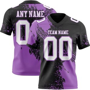 Personalized Football Jersey Custom Gradient Style V Neck Moisture Wicking Unisex Practice Uniforms Men Women 100% Cotton - Product Image 1