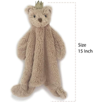 Ours en peluche Prince ultra doux en peluche couverture de sécurité unisexe enfant en bas âge câlin cadeau 15 pouces en peluche ours en peluche jouets Sherpa