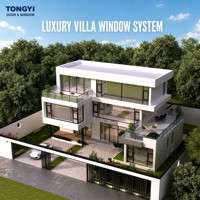 Système de fenêtres à battants modernes en aluminium, triple joint, rupture de pont thermique, double vitrage, isolation thermique, pour villas de luxe