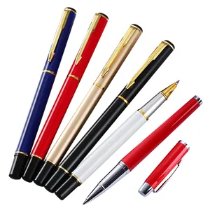 Vente en gros emballage de luxe stylo et boîtes à encre stylo en métal articles promotionnels avec impression de logo stylo à bille