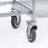 Carro de Almacenamiento de Cuatro Ruedas, Carro Logístico con Estructura de Malla