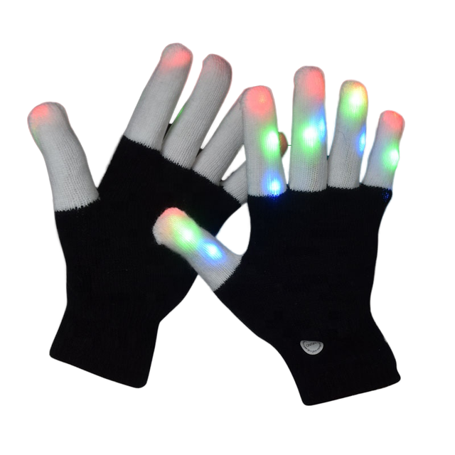Wholesale New Trend LED Glow Mittens Creative Flashing Finger Lighting for New Year Parties for Halloween Rave Light
