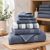 100% Pure Cotton Absorbent Solid Color Bath Towels Bath Towel in Stock for Hotel Home with Custom Embroidery logo