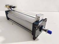 Cylindre à piston pneumatique avec capteur magnétique, corps en aluminium, automatisation industrielle, cylindre à double action