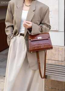 Borsa a tracolla da donna di alta qualità firmata in vera pelle di coccodrillo di lusso alla moda da donna in pelle di alligatore borsetta - Product Image 5