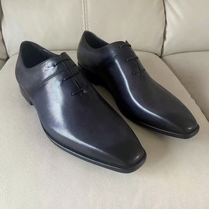 Chaussures Oxford officielles de <span class=keywords><strong>luxe</strong></span> pour hommes grande taille, grandes marques, cuir de vache <span class=keywords><strong>italien</strong></span> véritable, fabricants de chaussures habillées pour hommes - Product Image 5