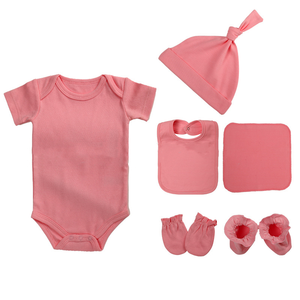 8 pezzi manica corta pagliaccetti calzini guanto 100% cotone tuta vestiti appena nati ragazzi ragazze tuta <span class=keywords><strong>abbigliamento</strong></span> - Product Image 4