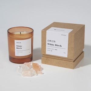 Bougies parfumées en pot avec récipients en verre, mèche unique, forme cylindrique, décoration parfumée pour la maison - Product Image 5