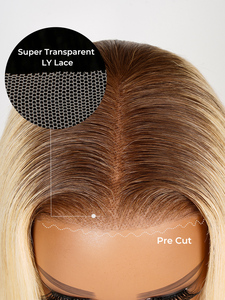 Perruque Lace Front Courte Prête à Porter Cheveux Brésiliens Bob Brun Sans Colle Densité 130%-180% <span class=keywords><strong>Alipearl</strong></span> LH803 Vente en Gros - Product Image 3