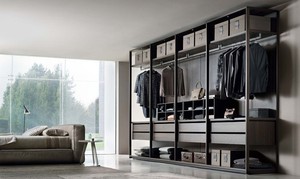 Armoire coulissante Prima Modern Space-Saving, gain <span class=keywords><strong>de</strong></span> place |   Armoire en bois Prima avec étagères intégrées et tringle suspendue, idéale pour petite chambre, <span class=keywords><strong>montage</strong></span> facile - Product Image 4