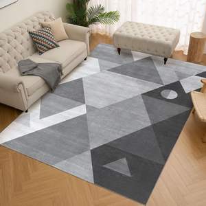 Tapis moderne <span class=keywords><strong>à</strong></span> motif abstrait de style géométrique Tapis doux et antidérapant lavable en <span class=keywords><strong>machine</strong></span> pour le salon et la chambre <span class=keywords><strong>à</strong></span> coucher Tapis moderne lavable - Product Image 1