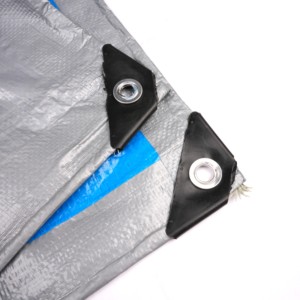 <span class=keywords><strong>Bâche</strong></span> bleue 12x14 pieds, couverture tout usage, résistante aux déchirures, imperméable, <span class=keywords><strong>bâche</strong></span> en PE - Product Image 4