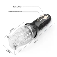 Männlicher Masturbationsbecher mit 5 Rotations- und 10 Vibrationsfrequenzen, Elektrischer Masturbationsbecher, Männliches Masturbationsspielzeug