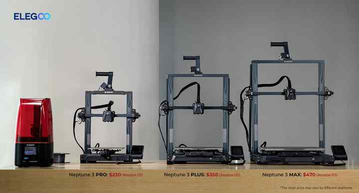 ELEGOO Neptune 3 Plus 3Dプリンター (FDM 3Dプリンター用  