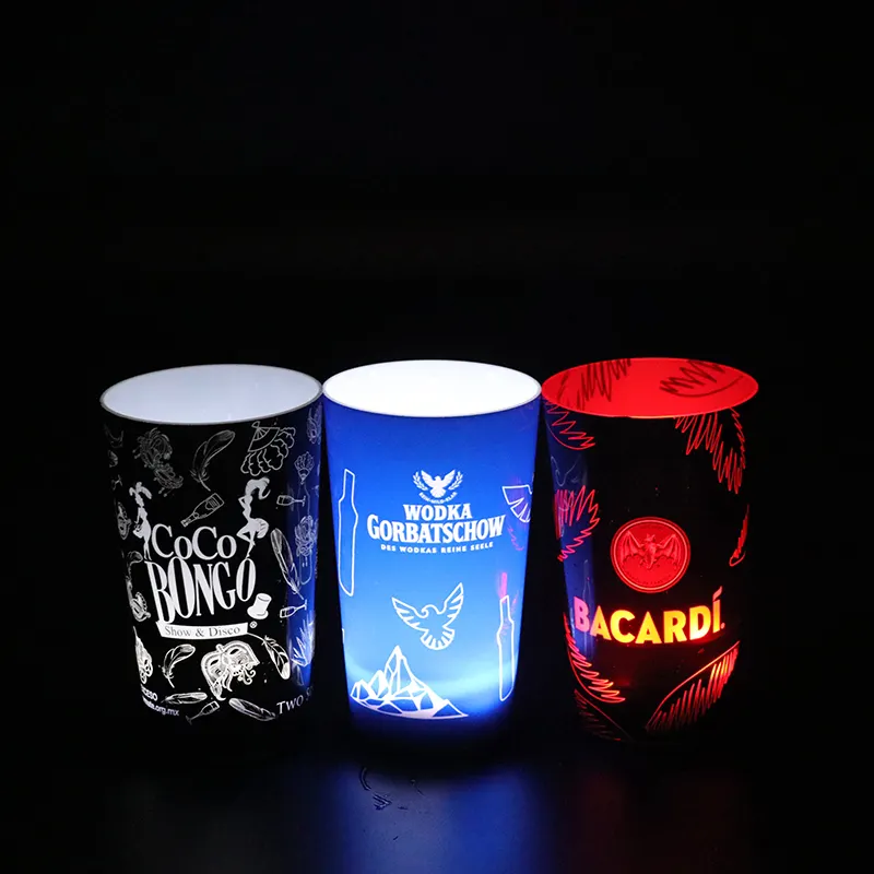 Gafas de beber con luz LED parpadeante, divertidas y brillantes, para Bar, Club nocturno