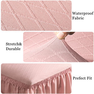 Housse de chaise à volants en dentelle jacquard tricotée de style européen Bindi pour chaises de plage d'hôtel Banquet de mariage-Lavable écologique - Product Image 6