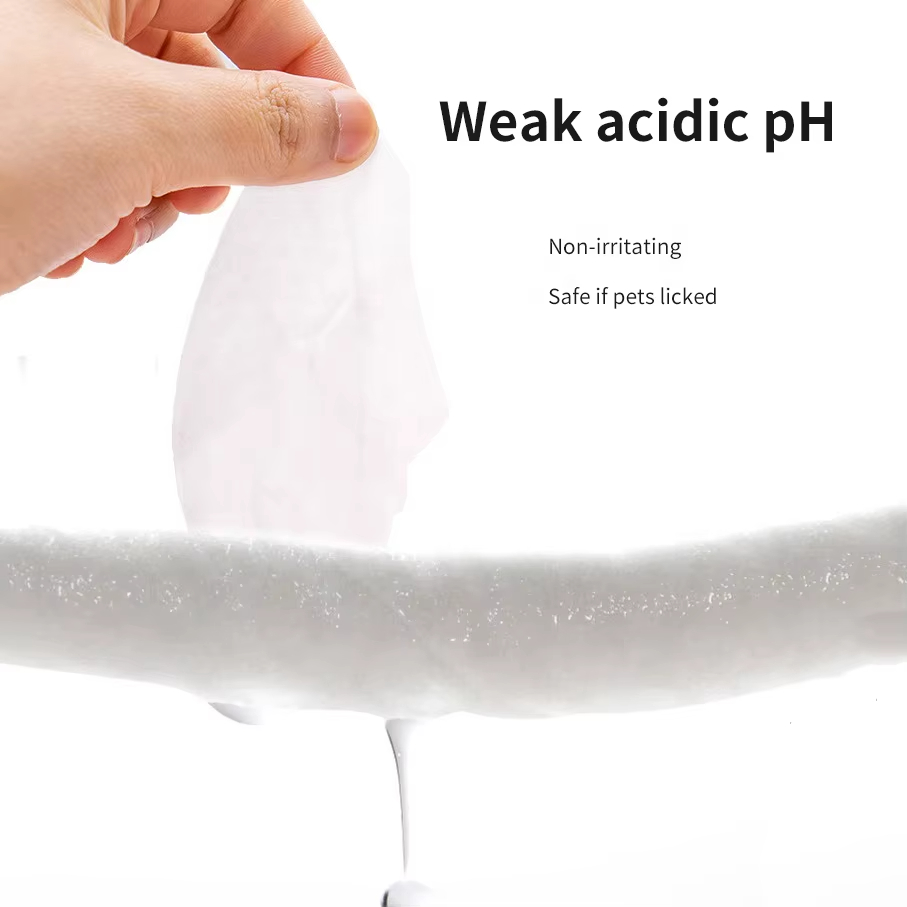 N4P OEM ODM Cotton Non-Woven Pet Cleaning Glove Wipes - Quick-Dry Deodorizing for Cats Dogs