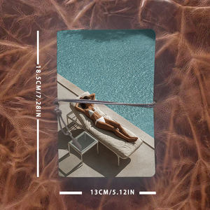 Diario A6 con cierre de cordón Bonito regalo <span class=keywords><strong>para</strong></span> los jefes de departamento Como muestra de respeto con la mujer <span class=keywords><strong>Bikini</strong></span> Tumbona Impresión de mesa de billar - Product Image 4