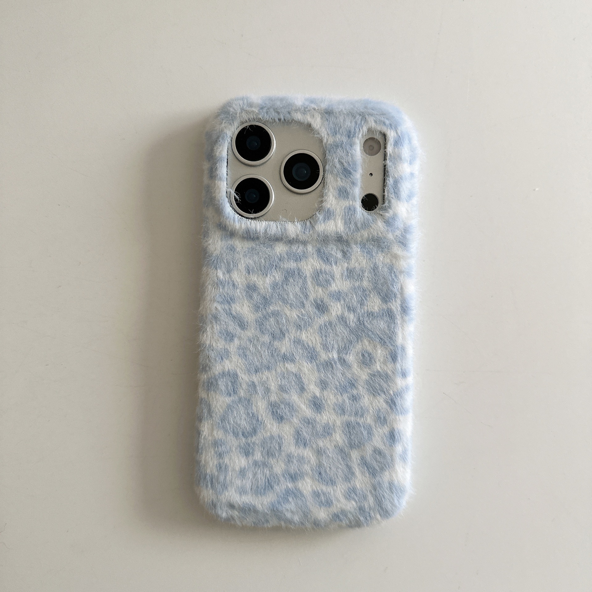 Blue leopard flannel