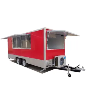 Good quality long service time mobile kitchen fast food trailer for sale usa kiosque tuk tuk camper coffee cart