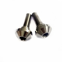 Baut Titanium GR5 M5*25mm Berkualitas Tinggi Kepala Payung Hex Socket Step Bolts Harga Pabrik Sekrup Cakram Rem