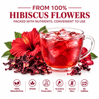 Thé en vrac aux fleurs d'hibiscus 100g Pétales séchés Riches en anthocyanes Vitamine C Boisson naturelle à base de plantes Contient des fibres solubles