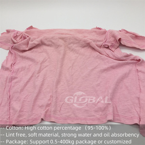 5kg 25kg 10kg 工業用ワイピングコットンラグ 工業用清掃用 再利用可能 薄色 純綿Tシャツラグ - Product Image 4