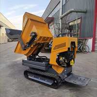Mini-Raupendumper YH-500 mit Einzylinder-Luftgekühltem 4-Takt-Motor, 414 KG Leichtgewichtiger Kleiner Baustellentransporter