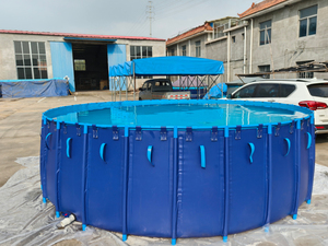 Op maat gemaakte 1000L - 10000L PVC binnen-kweekbak voor aquacultuur en garnalenkwekerij, 1 jaar garantie voor wateropslag - Product Image 2